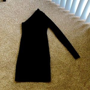 One shoulder little black dress